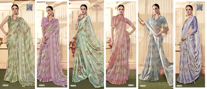 Brinda Vol 10 By Vallabhi Chiffon Printed Sarees Wholeale Market In Surat